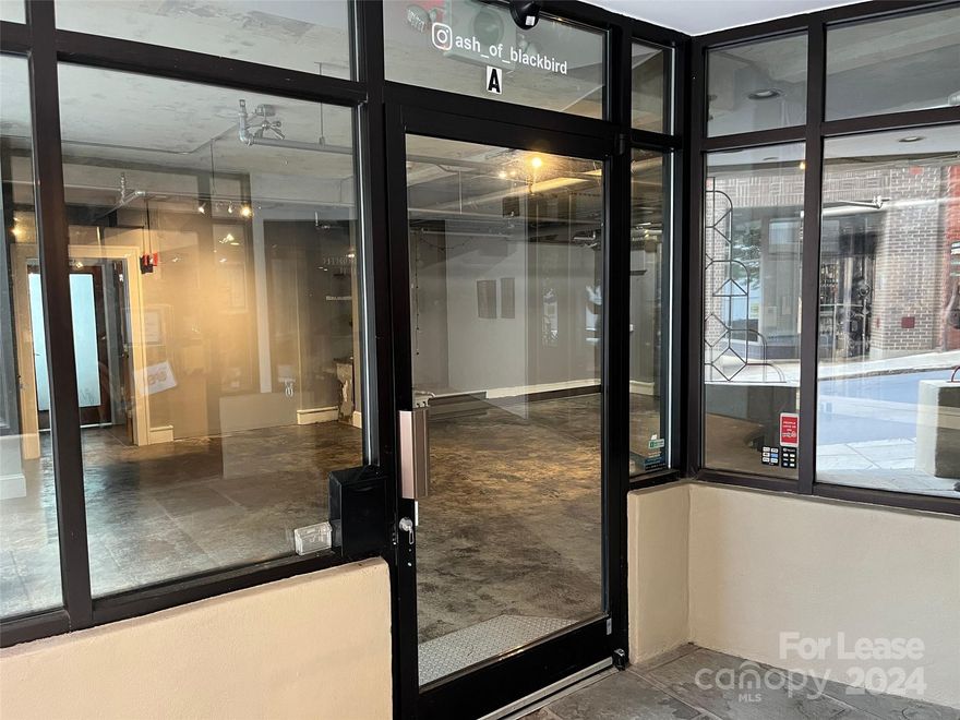 Capitalize on the opportunity to be a downtown Asheville property tenant. This street level retail/office/showroom condo unit is for lease. The space is directly across the street from Zambra's and just steps from the Rankin/Civic Center and Walnut parking decks on W. Walnut. Right around the corner you will find Mobilia, Malaprops and the Bier Garden. Within walking distance is the Grove Arcade, Civic Center, wall Street, N. Lexington Ave, and Pritchard Park. This property is convenient to everything downtown Asheville has to offer and the asking rent is $24/sqft NET. Monthly COA dues are $290/mo and includes water/sewer, common area maintenance, exterior maintenance and insurance.