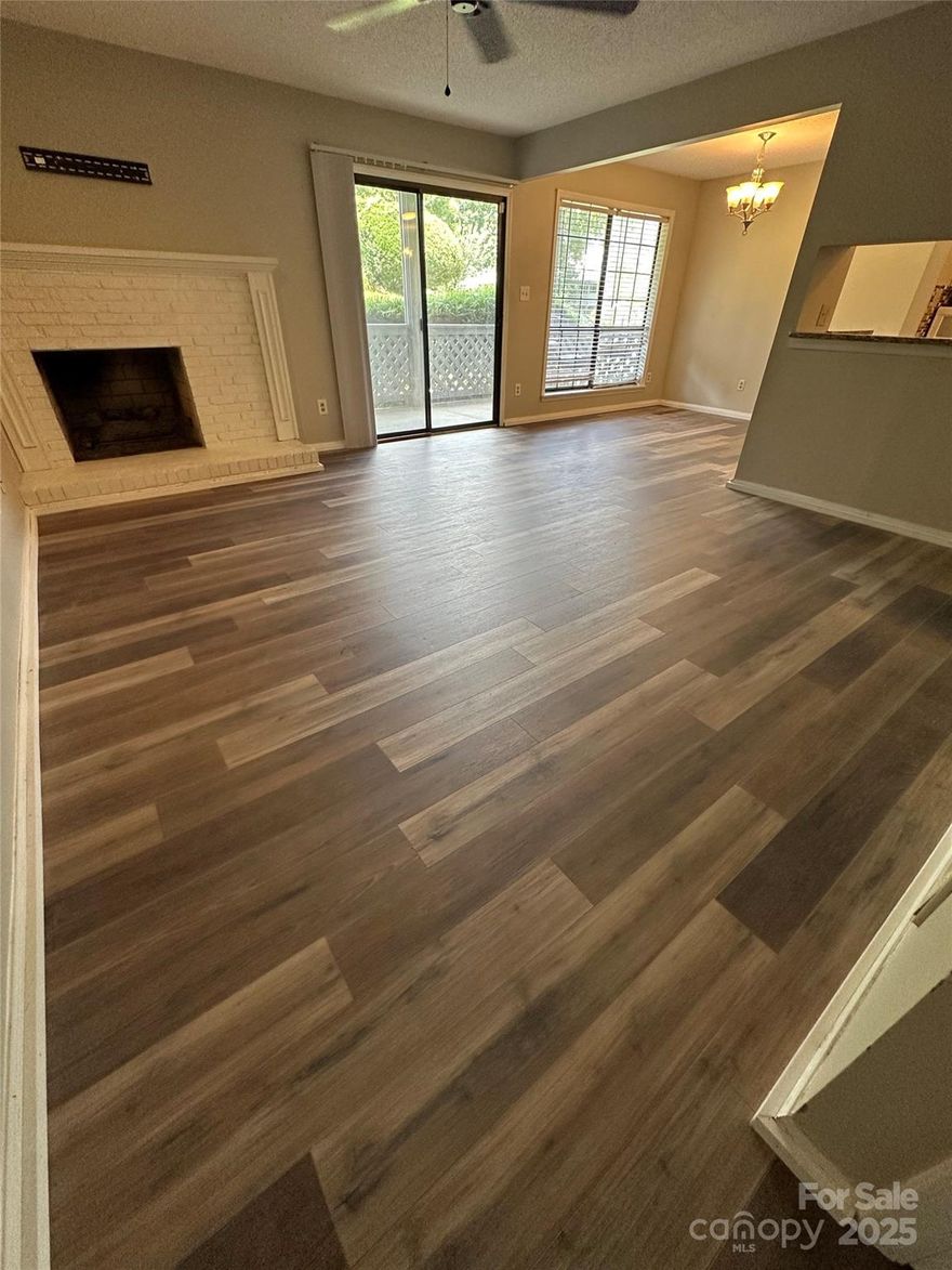 Nature lovers dream! Move-in Ready. Recently renovated 2 BR, 2 BA ground level walkup unit in a quiet neighborhood with new flooring throughout, updated bathrooms and kitchen. Newer ceiling fans, stainless steel smooth top electric oven, stainless dishwasher and hood fan. Granite counter tops. Features separate dining room and eat-In kitchen. Covered porch and 2 outdoor storage rooms. In-unit washer and dryer.