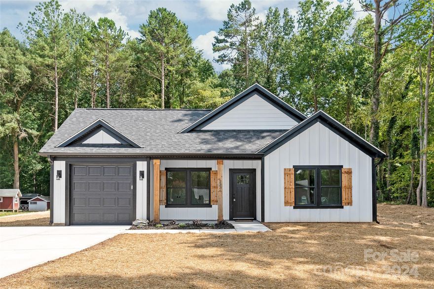 Brand New Construction Modern Farmhouse style Ranch on 0.65 Acre Lot! 3 Bedrooms 2 Full Baths Open concept Living Room and Kitchen offers an easy flow! Elegant Kitchen with upgraded fixtures, white shaker cabinets with soft closing drawers, quartz countertops, white subway tile backsplash. Stainless Steel Appliances are included! Luxury vinyl plank throughout and luxury vinyl tiles in the bathrooms. Master bathroom has tile shower, spacious double vanity with quartz countertops.  Builder will include a 1-10 Home Warranty!