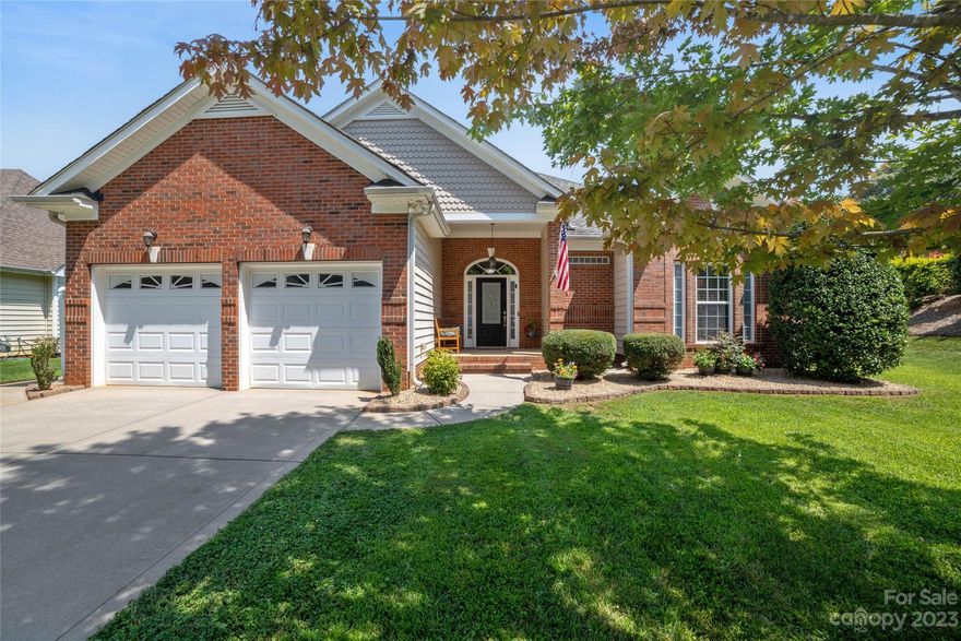 Beautiful ranch home located in charming Indian Trail conveniently located close to entertainment, shopping and I-485. Large livingroom with 10 ft ceilings. built-in bookshelves surrounding the fireplace. Livingroom is open to the kitchen and sunroom. Great for entertaining. Split bedroom plan with large Primary suite. Primary bath features double vanity, tub and tiled shower. Large kitchen with tiled backsplash and large pantry. Fenced backyard. Summer Creste is a 1 street cul-de-sac community.