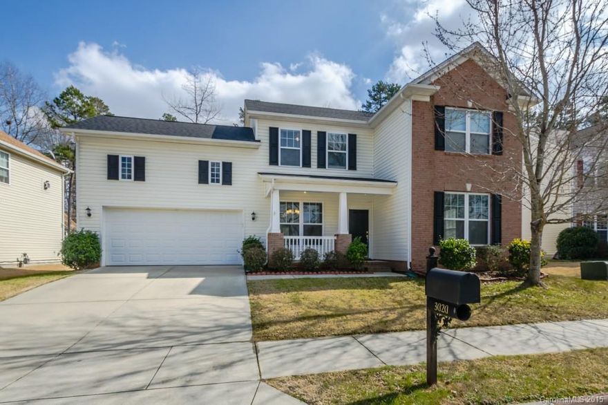 BEAUTIFUL 2-Story home in desirable neighborhood with lots of amenities.  Lots of living & entertaining space on the main level includes Spacious Great Room & Living Room which could be used as study or playroom. Rocking Chair Front Porch AND fantastic private backyard.  Large kitchen w/lots of cabinet & counter space. Lovely Master Suite w/trey ceiling, walk-in closet, garden tub, and Separate shower. 4 Bedrooms & BONUS ROOM! This is a must see!