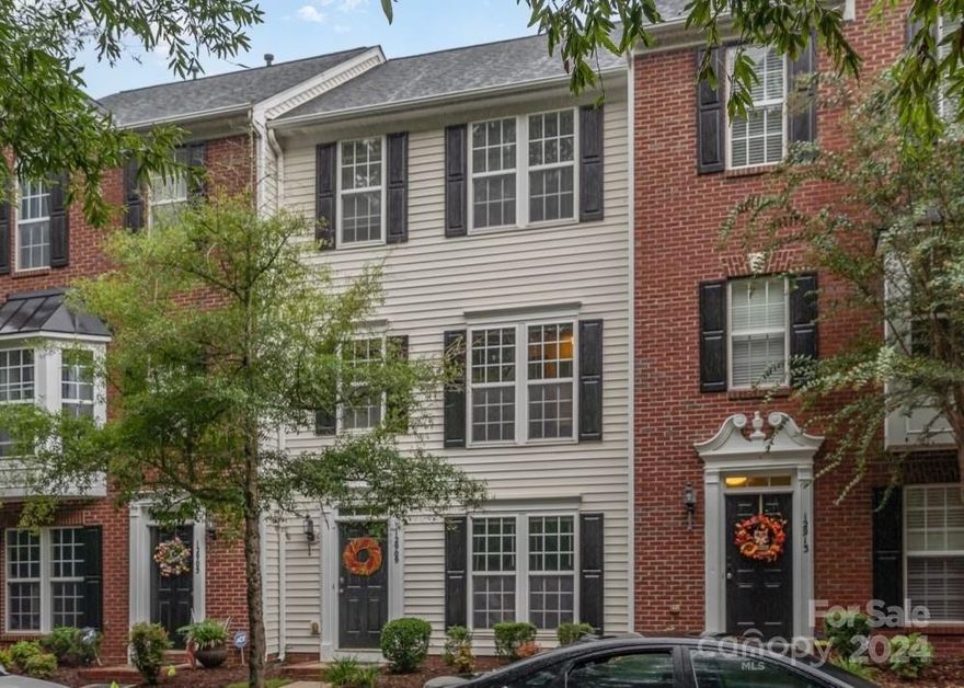 Welcome to this charming 3-story townhome in the sought-after Blakeney Greens Community. With Blakeney Town Center a short walk away and quick access to Waverly, Stonecrest, Rea Farms and I-485, you’ll have everything you need close by. Upon entry, you'll find a spacious flex room, perfect for an office/guest space/ bonus room. Head up to the second level, where large windows fill the open floor plan with natural light. The cozy living area, warmed by a gas fireplace, offers a perfect spot for lounging, while the adjacent dining area is ideal for entertaining. The inviting kitchen is designed for home-cooked meals with loved ones, with space for an island or bistro table for added functionality. On the third level, you'll find two primary en-suites with ample closet space and a centrally located laundry closet. Enjoy the large deck for outdoor relaxation and a spacious garage below. Don't miss the community pool for summer swims and the scenic wooded trails for autumn strolls!