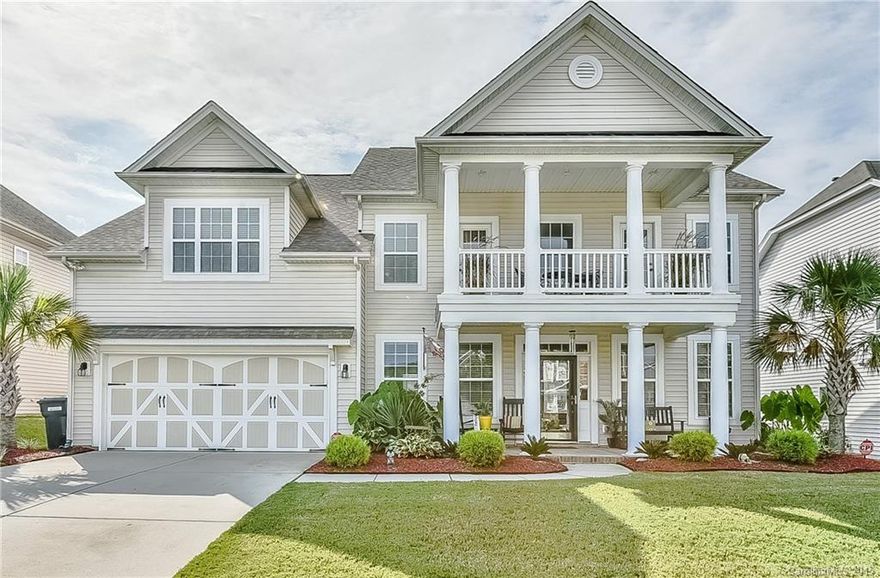 Move-in Ready!  Excellent condition. 6 BEDROOMS!  Hardwood floors on main. Kitchen has Granite, tile back splash, SS appliances, pantry, and island. Open floor plan to Great Room w/gas FP. Guest BR on main floor. Large MBR Suite with sitting area and vaulted ceiling. ceiling fans in all bedrooms.  Covered Porch and 2nd floor Balcony.
Fenced back yard with stamped concrete patio with fire pit and brick wall.  Irrigation system.   Refrigerator, Washer, and Dryer are not included.