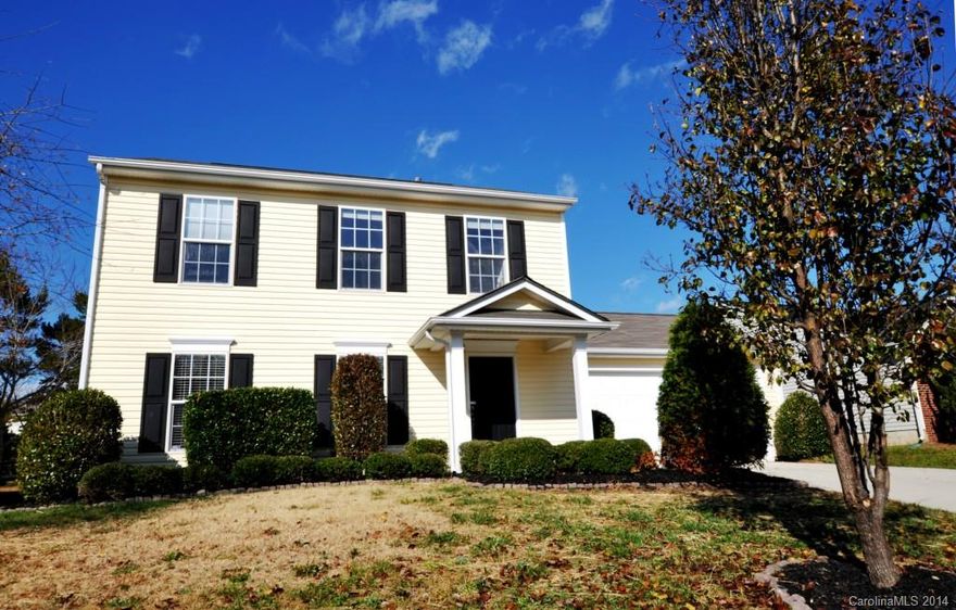 This move in ready home and has NO CARPET! Like new REAL HARDWOOD FLOORS in every room except kitchen and baths. they have tile. Garage floor looks great too with epoxy finish. The entire house has been freshly painted, there's granite in the kitchen and baths, new stove and new built in microwave plus a new gas water heater. To help keep the garage clean there's a large storage building in the backyard.