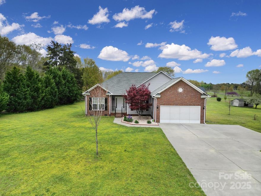 Attention Veterans! The current VA loan on this property is assumable w/ a 2.75% interest rate! Welcome home to this meticulously maintained 1 story home sitting on a spacious 1 acre lot. Major updates include a new roof & on-demand water heater in 2024, new HVAC unit in 2018, new ductwork in 2019, & the crawlspace was encapsulated & dehumidifier added in 2019 . The whole-house water filtration system was installed in 2017 & service w/ EPI can be transferred to new owner. In 2023, the kitchen was updated w/ attractive epoxy countertops & beautiful custom cabinetry built-in's added in kitchen and primary bedroom for additional storage. Brand new appliances were added in 2024 w/ an extended transferable warranty. Garage floor was epoxied in 2021 & a full garage door screen installed. 12'x16' shed in backyard for additional storage. Enjoy this peaceful country setting on the outskirts of Rock Hill only minutes from downtown & very close to I-77 w/ an easy commute to Charlotte or Columbia.