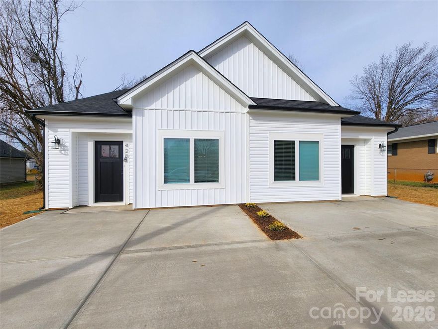 Be the first to live in this brand new 3 bedroom, 2 bathroom duplex just minutes away from downtown Salisbury. Enjoy the sleek and modern design with durable LVP flooring, neutral paint and black hardware and fixtures throughout. You'll be greeted by an open floorplan with the kitchen, dining and living areas all flowing together. The kitchen has beautiful white cabinets, stainless steel appliances, quartz countertops and an island. The primary bedroom has an en suite bathroom and walk in closet. There are 2 other good sized bedrooms and one more full bathroom. Enjoy maintenance free living with lawncare and landscaping included. Don't miss this opportunity to live in a brand new home!
No Smoking. 1 small pet allowed- $250 up front pet deposit and monthly pet fee of $35/mo. Deposit starting at $1595 (pending strength of application).  Tour home at your convenience without having to make an appointment. Register with Rently for the lockbox code. All applications must be submitted online on our website. Each adult applicant 18yrs and older living in the home will be required to pay a $65 non-refundable application fee.