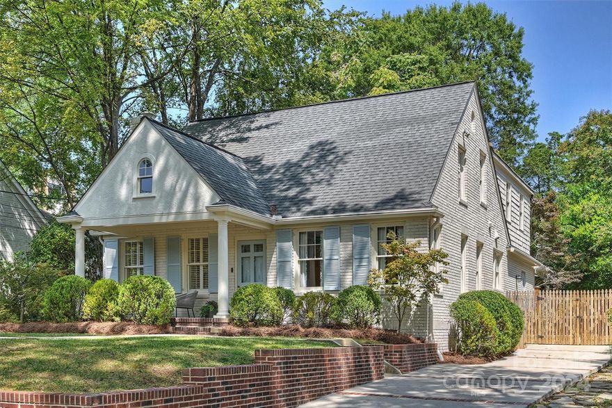 This adorable 1.5 story cottage in highly desirable Eastover is loaded with all the charm and character of an older home. 125 Altondale was expanded from the original footprint to add the primary suite and second story. Beautiful kitchen with white marble and all stainless appliances, lovely formal living and dining rooms and cozy den off the kitchen. Primary suite and one guest suite on main level with two more bedrooms, one full and one half bath and bonus on second floor. Nine-foot ceilings and hardwoods on the main level. Exterior brick, siding and trim freshly painted as well as all secondary bedroom walls and bonus room. New carpet just installed on staircase, second floor bedrooms and bonus room. Charming covered front porch as well as expansive patio on the rear. Great storage throughout. This is a must see!