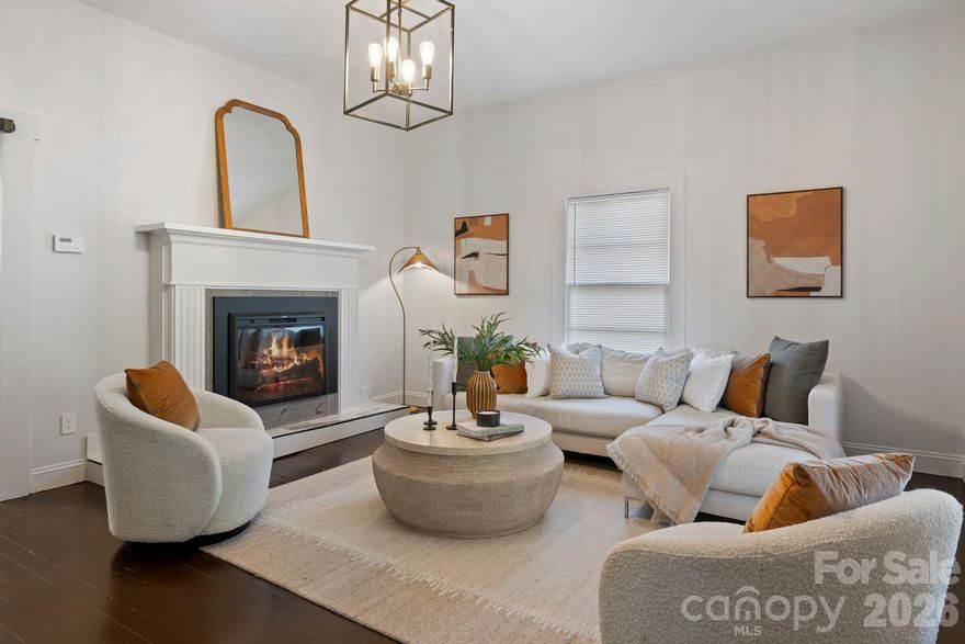 Welcome to this beautifully renovated 2-bedroom, 1-bath home nestled in the heart of charming Clover, SC. Thoughtfully updated with both style and functionality in mind, this home offers the perfect blend of modern finishes and cozy character.

Step inside to a light-filled interior featuring warm hardwood floors, neutral tones, and curated design touches throughout. The inviting living space centers around a stunning fireplace, creating the perfect atmosphere for relaxing or entertaining and added modern touches for an elevated feel.

The kitchen has been tastefully updated with sleek cabinetry, stainless steel appliances, and stylish finishes, offering both beauty and practicality. Each bedroom provides a peaceful retreat, while the fully renovated bathroom with shower and bath showcases clean, modern design.

Every detail of this home has been carefully considered — from the sliding doors and glass barn doors, to it's textures, and lighting to the seamless flow of each space — creating a warm and welcoming environment you’ll love coming home to.

This cozy homes is located just minutes from local shops, dining, coffee, and everything Clover has to offer! This area has increased in property value by about 25% in the past year. Make this your perfect combination of comfort, convenience, and style.

Don’t miss your opportunity to own this Clover charmer!