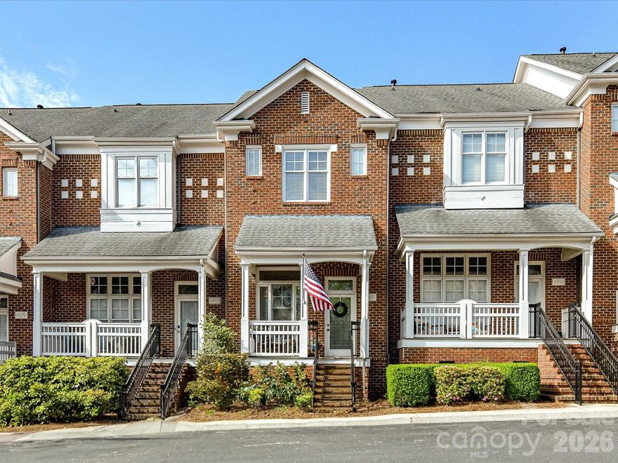 Move-in ready, thoughtfully updated 2-bedroom home in the heart of SouthPark! Rare condo with an attached 1-car garage that lives like a true townhome. A charming front porch welcomes you into the bright two-story living room complete with a gas fireplace with new logs (2025) and built-ins. Renovated kitchen in 2024 features custom cabinetry with soft close doors, quartz countertops, island, gas range, tiled backsplash & pantry. Hardwood floors throughout the main level & new carpet upstairs. The spacious primary suite offers two walk-in closets and an en-suite bathroom with a dual sink vanity and a tiled soaking tub. The second bedroom includes its own private en-suite bathroom with a tiled shower. Laundry closet conveniently located upstairs. HOA amenities includes an outdoor pool. Enjoy easy, low-maintenance living in a prime SouthPark location just minutes from shopping, dining, and everything SouthPark & South Charlotte has to offer! Water heater 2021 and HVAC 2018.