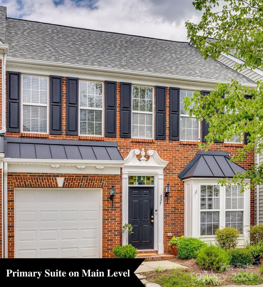 Welcome to your dream townhome in the highly sought-after Fort Mill with primary suite on the main level! This stunning 3-bedroom, 2.5-bathroom residence features an upgraded kitchen and master bath to make living most enjoyable.The kitchen features ample cabinet and dining spaces and stainless steel appliances. Enjoy the convenience of a beautifully appointed PRIMARY SUITE on the MAIN LEVEL, complete with an upgraded en-suite bathroom, ample closet space, and tray ceiling. Upstairs, you will find a spacious loft with a privacy wall, perfect for an office, extra living space, or playroom. Two generous bedrooms also upstairs, with a second full bathroom and a walk-in attic for extra storage conveniently nearby. Garage boasts ample extra storage and a new epoxied floor; it is a MUST SEE! New roof, 2020, HVAC-5 yrs., water-heater-2 yrs. Seller is willing to pay the first YEAR of HOA dues ($3,132 value).