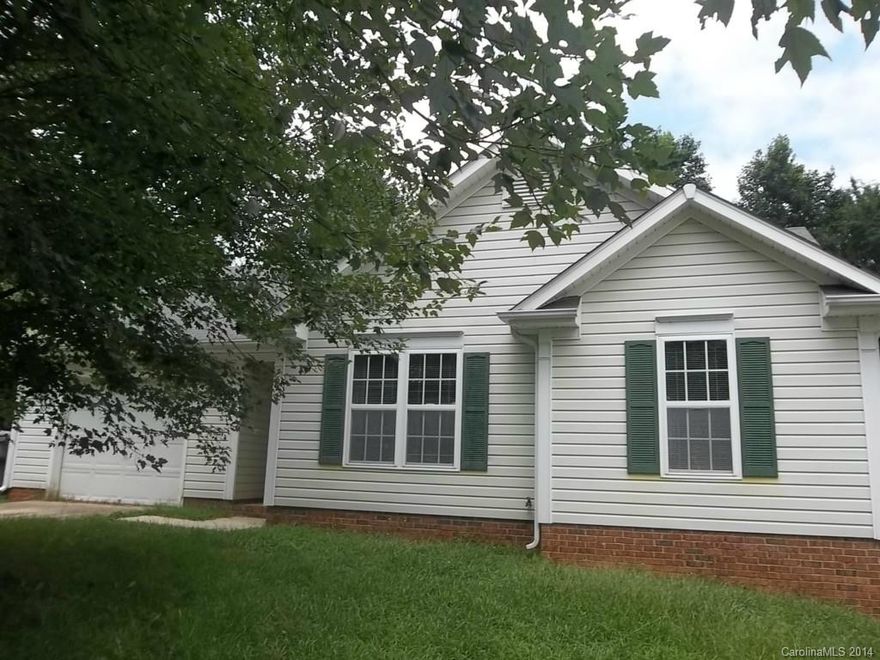 New listing available to move in immediately!  This house has central A/C, gas heat, stove, refrigerator & dishwasher.  Wood burning fireplace in living room. One car garage. Don't miss it!
