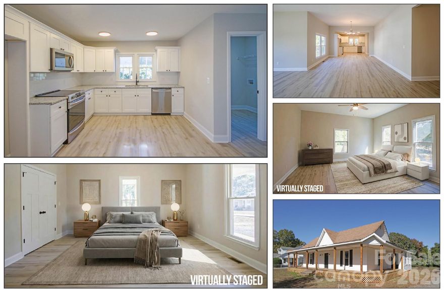 Like Brand new downtown Clover SC living at it's best. Just steps away from restaurants, multiple parks, and award-winning Clover schools! The home was remodeled just 2 years ago fully permitted. Updates included new electrical, plumbing, bathroom, kitchen, and flooring throughout. The backyard provides plenty of room for pets and gardening with just over 1/2 acre lot. The driveway runs all the way to the back of the home providing plenty of parking for everyone. Call to schedule your showing before it's gone!