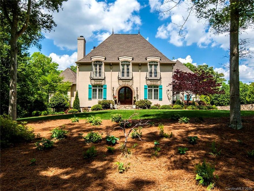"The Jewel of the Neighborhood" is how this beautiful French Country home is described by the neighbors.  This home has so many extras!  Coffered Ceiling in the Study.  Soaring ceiling in the master bedroom with beams.  2 store ceiling in the Great Room with beams.  Magnificent limestone fireplaces in the study and the great room.  The upstairs has 3 large bedrooms each with its own bath.  Over the garage is a 700 square foot bonus room.  Surround sound.  Central Vac.