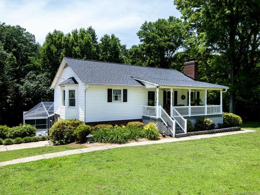 WOW !! A RARE find in Rock Hill !  This 3/2 Ranch boasts a large eat kitchen with bay window and sun room which both let the sun shine in. Decorative wood beams grace the vaulted ceiling in the cheery living room. Two roomy main floor bedrooms with great closets. The finished basement has an additional living area along with an office, bedroom and full bath. All this PLUS a screened in LANAI with refreshing In-Ground POOL and fenced yard.  Minutes to shopping, restaurants and I77.