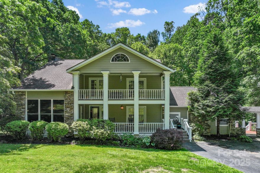 Just in time for summer! This inviting 3BR/2.5BA home offers over 3,100 SF on a private 1.93 acre lot with an in-ground pool—perfect for entertaining. Deep, covered front porches make a warm first impression and a relaxing place to unwind. Inside, hardwood floors run throughout the main level, with oversized windows and vaulted ceilings in the living room that blend indoor and outdoor living. The kitchen features stainless appliances, Corian countertops, a large island, and wood cabinetry with ample storage. Enjoy meals in the formal dining room, eat-in kitchen, or on the back deck overlooking the pool. A spacious den offers the perfect space for gathering and play. Upstairs, the primary bedroom includes a fireplace, walk-in closet, and ensuite bath. Additional bedrooms are generously sized, one with French doors to the covered porch. A detached two-car garage with a breezeway adds convenience. A true retreat, ready for your personal touch. Prime location in coveted Glen Arden Estates.