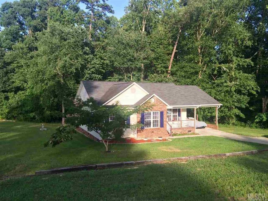 Nice ranch house on almost an acre of land. 3 bedroom, 2 full baths. Vaulted ceilings in living room. Eat in kitchen with stainless steel appliances. Master with walk in closet. Good sized closets in bedrooms 2 and 3. Laundry closet with shelving and room for cabinets. Fenced backyard. Covered front porch. Back deck. Attic has 50% floored space. Good location!