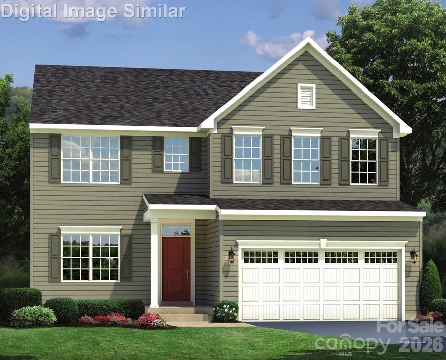 Welcome to the Hudson—where thoughtful design meets everyday comfort and every space tells a story. From the inviting covered front porch—extendable to a full porch for added charm—to the flexible study off the foyer that can become a creative flex room, this home adapts beautifully to your lifestyle.
Step into an open-concept layout that flows effortlessly from the spacious family room to a bright dining area and gourmet kitchen. A large island seats four, quartz countertops sparkle, and upgrade options like a wall oven and premium dishwasher elevate every culinary experience. Whether you're hosting lively dinners or enjoying quiet mornings, this space is designed for connection.
Just off the attached 2-car garage, a family entry keeps life organized, with the option to add a drop zone for extra convenience. The main-level guest suite offers privacy and comfort for multigenerational living or visiting friends.
Upstairs, discover four generously sized bedrooms, including a luxurious owner’s suite with dual vanities featuring a center extension, a framed shower door, and a linen closet. Alternate bath layouts—like a roman shower or soaking tub—let you personalize your retreat. The laundry room is thoughtfully located on the upper level, with an optional utility sink for added ease. Prefer a loft or bonus room instead of bedroom four? Or an additional bathroom? The Hudson offers flexible layouts to suit your needs.
Whether you're relaxing on the optional covered rear porch or cozying up by the fireplace, the Hudson delivers space, style, and smart living. Located near I-485, I-77, Riverbend Village, Super Target, Lowe’s, and Mountain Island Lake—with a dog park, playground and walking trails—this is more than a home. It’s your next chapter.  To be built. Photos are for illustrative purposes. Primary home or smart investment.