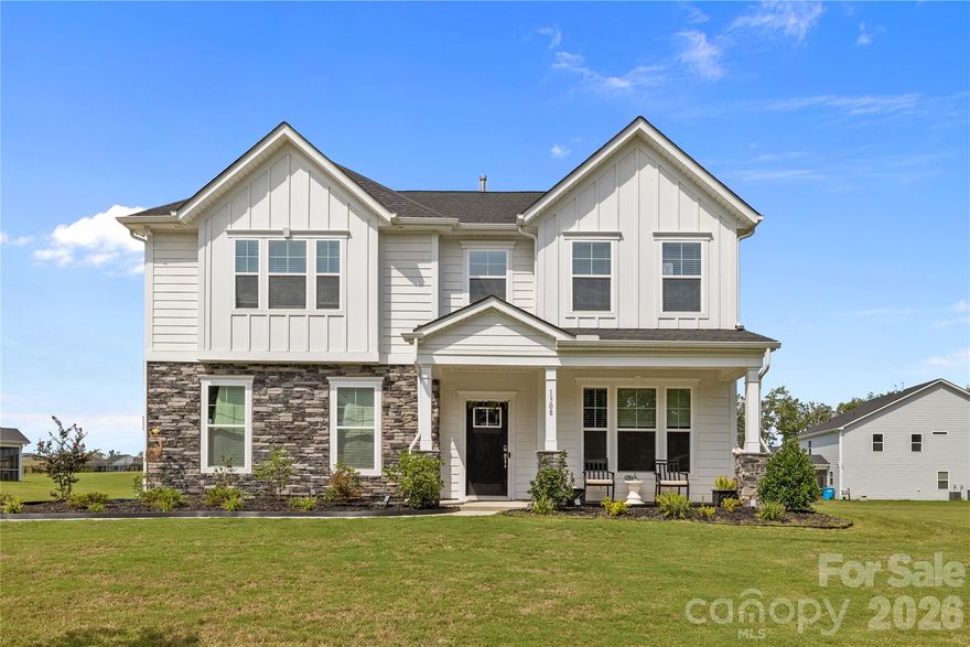 WELCOME HOME to this Nearly-New 4 Bedroom, 4 Bathroom Modern Gem, Located at the Pinnacle of Convenience; 2 Miles from I-485 & Just over the Union County Line in the Rural Setting of the uncongested Fairview Area. Built in 2023 by Stanley Martin, This home has all the Modern Bells & Whistles you would expect from a Top-Tier Builder. Located in the back of a quiet 68 home community on One of the largest lots in the Neighborhood at 0.81 Acres, This Homesite has a perfect Pie-Shape, giving you increased distance from Neighboring Homes and Massive Level Side-yards for playing or designing your ideal landscape. Notice the Side-Load Garage, Be Greeted by the Covered Front Porch and Beautiful Entry. Soaring 9 foot Ceilings Welcome you in. Double Glass French Doors open to your Office or Flex-Space on the right, Followed by a huge Formal Dining Room, flowing through a dedicated Butler's Prep and Walk-In Pantry and into the Modern Fully Equipped Kitchen featuring Tall soft-close Cabinets and Drawers, Apron Sink, Quartz Counters, Island, Tons of storage and SS Appliances. Your Kitchen & Breakfast Area is fully open to the Family Room, giving you the Optimal Setting for entertaining guest while cooking. The Main Level has a Bedroom with Full Bath for Family or Guests. Enjoy the Outdoors from your Screened Porch! A walk Upstairs Reveals a Grand Main Hallway, Big 20' x 14' Loft/Flex Space, Upper Level Laundry Room and access to your Primary Suite & 2 more Bedrooms. The Primary Bedroom is 26' by 17' and has 4 large windows Flooding in Natural Light, Enough Room to have a sitting or second Flex-Space right there & Two Separate Closets(One is Massive). The Primary Bathroom has a long Counter with Lots of Cabinet Storage and 2 Sinks, An Oversized Walk-In Shower & Water Closet. Secondary Bedrooms are Spacious and have Walk-In Closets and their own Corresponding Full Bathrooms. Such a Great Value for a Nearly-New 4BR, 4BA Home. Come see 1308 Ashe Meadow Dr. and Make It HOME Today!!!