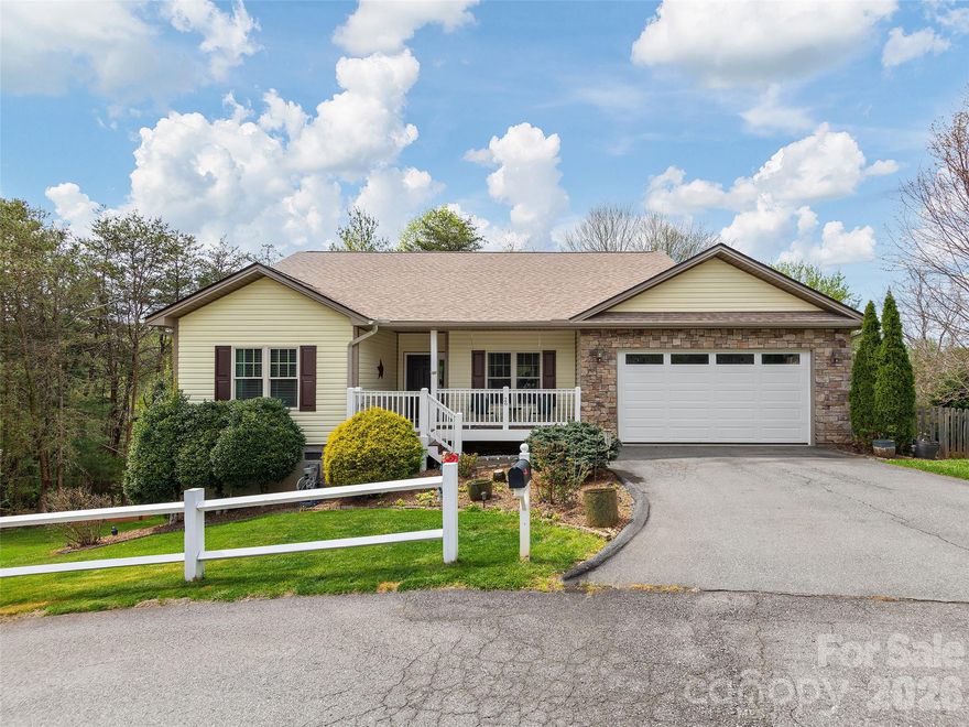 Beautifully maintained 3-bedroom, 3-bath home in a small subdivision in highly desirable Weaverville. This thoughtfully designed home offers true one-level living with a split-bedroom, open floor plan perfect for empty nesters seeking ease and comfort. The main level features beautiful hardwood floors and a spacious living area that flows seamlessly into the kitchen, complete with new appliances. Tucked on a quiet cul-de-sac, the home also boasts a private backyard with raised garden beds ideal for those who love to garden or enjoy outdoor living. Downstairs, the fully finished basement provides incredible flexibility for guests or a growing family, offering a large
family room, bonus room with closet, office, full bath, and its own private deck. Major updates include a new roof (2023) and two heat pumps (2018), giving peace of mind for years to come. Conveniently located less than 2 miles from I-26, with easy access to downtown Weaverville and Asheville,