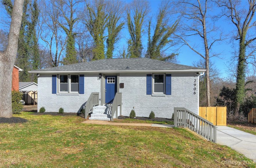 EVERYTHING IS NEW!  Welcome home to this fully renovated full brick 4 bedroom in the desirable Enderly Park/Smallwood area. This home is just minutes from uptown Charlotte and has No HOA!! This home features a bonus room, spacious bedrooms, new roof, new HVAC, new windows, new plumbing, new electrical panel, new light fixtures, fresh paint in and out, all new LVP flooring, doors, bath fixtures, front step railing, private deck and patio and new backyard privacy fence. The new kitchen features beautifully veined quartz counters, deep sink, new stainless steel appliances, and new cabinetry. The master suite with adjoining bathroom with tiled shower tub. You do not want to miss out on the potential of this home in an up and coming area! Book your showings today!