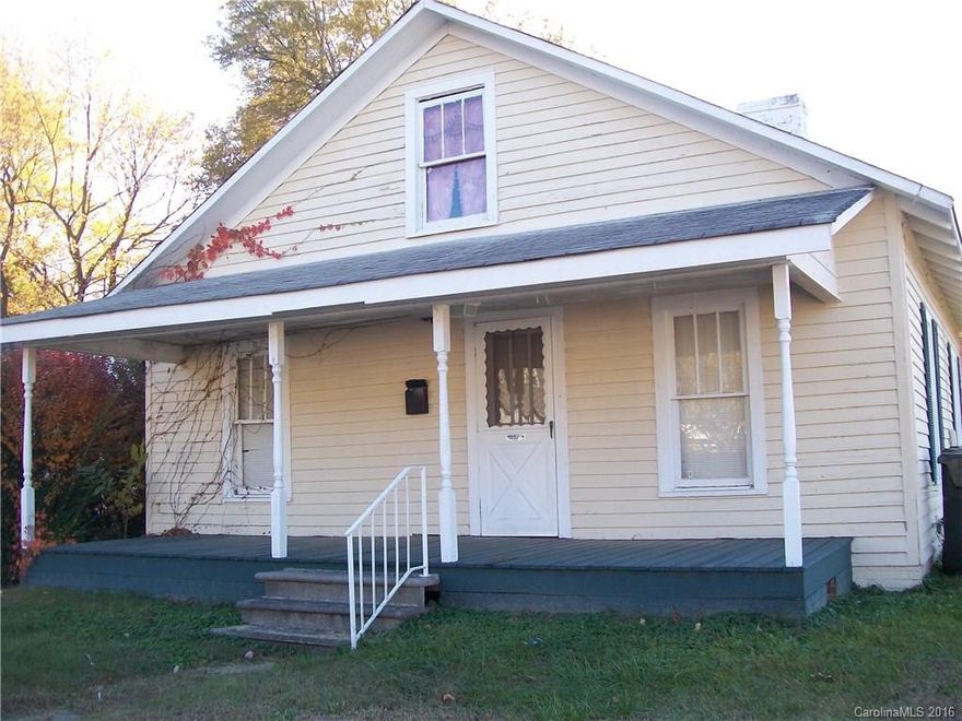 Home that is within walking distance to downtown Cherryville.  Great for investors.  Needs TLC.  Dining area could possibly be converted into a third bedroom.
