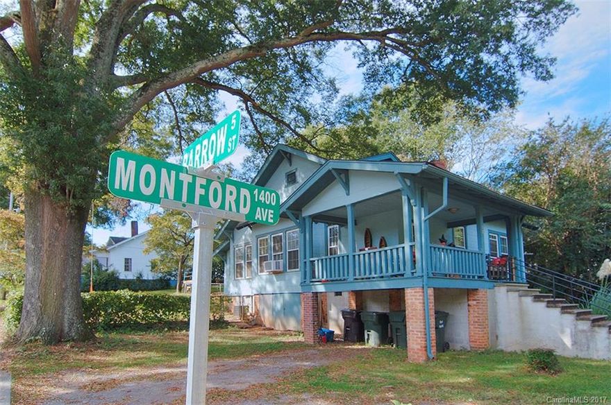 This well maintained 1920s mill house is a must see! This 2 bedroom home features original hardwood floors and an additional Sq Ft that can be used as storage or converted into a bonus room.  Ample space for outdoor entertaining on the two covered porches and situated on a large, fenced in corner lot right across from the greenway.  Conveniently located off of Dave Lyle Blvd and I-77.  Within walking distance of shopping and healthcare facilities.