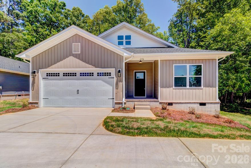 NEW CONSTRUCTION , Under construction and ready soon.   Nestled in the charming Cherryville area, you'll enjoy easy access to shopping, dining, and downtown attractions. This thoughtfully designed one-level home boasts 9-foot ceilings, a vaulted living room, and a split-bedroom layout with 2.5 bathrooms. The spacious living, dining, and kitchen areas are inviting, while the kitchen showcases stunning solid-surface countertops, a tile backsplash, and an inviting island. Plus, enjoy the convenience of included appliances! The Primary Bedroom offers a large bathroom and a walk-in closet. Don’t miss the covered back porch overlooking a spacious yard. With a 10-Year Quality Builders Warranty.  THE PHOTOS ARE THE SAME PLAN - Finishes and colors may vary.