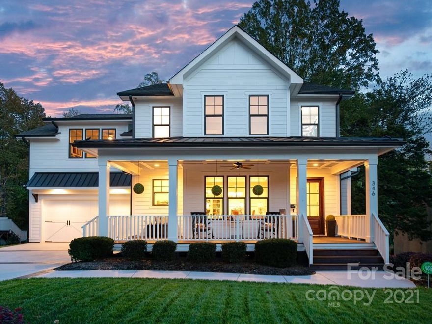 Fantastic Farm house style home in Cotswold is in immaculate condition and move-in ready.  Be welcomed by the inviting front porch and enter this lovely, modern floor plan with open flowing rooms and abundant natural light perfect for entertaining.  The main level features formal dining room, great room open to the chef's kitchen with stainless appliances and breakfast area overlooking a beautifully landscaped oasis yard!  A wet bar with beverage center, home office and a guest suite complete the main level.  High ceilings and wood flooring carry throughout the main level.  The 2nd level features the primary suite with his and hers closets, a private screened porch and beautiful bathroom with free standing tub. 3 generous sized bedroom suites complete the 2nd level.  Lower level is an entertainers dream with wet bar and gathering room, guest suite and huge storage area open to a paver patio with outdoor kitchen and with firepit overlooking a private backyard. Don't miss it!