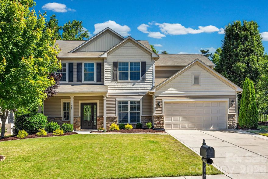 This beautiful home is conveniently located near shopping and dining options, just minutes away from Ballantyne, Indian Land, and the charming small-town atmosphere of downtown Fort Mill. The bright and open concept home features fresh paint throughout and brand-new upgraded carpet upstairs. The spacious lot includes a large, flat, fenced, wooded, and private backyard, complete with a 585 square foot patio perfect for outdoor enjoyment. Built for those who love a garage, this 679 square foot garage offers ample space for anyone’s needs. Come and see this stunning home for yourself and take a leisurely stroll down the cul-de-sac of Wild Turkey Lane.