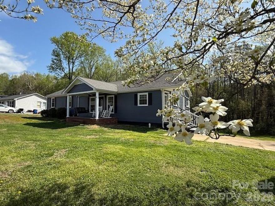 Right outside the quaint town of Dallas, NC is this beautifully remodeled 3 bedroom, 2 bath ranch w/finished partial basement which provides that quiet country atmosphere with short distances to most retail conveniences.  The rolling back yard which contributes to this almost 1 acre lot, the concrete driveway ending with a storage building/lean to, the handyman's workshop in the partial basement, this home is enticing.  The living area is all on same level, the partial basement enters from the back, what a beauty!!  The first impression might be when entering this warm, cozy, intimate home, a jewel to be acquired.