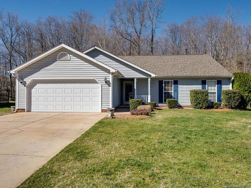 Beautiful home at end of cul-de-sac conveniently located to I-77 and I-85. Updated master bath! Huge private fenced back yard. two car garage and 10'ceilings in kitchen and living room. New roof installed 5 years ago.