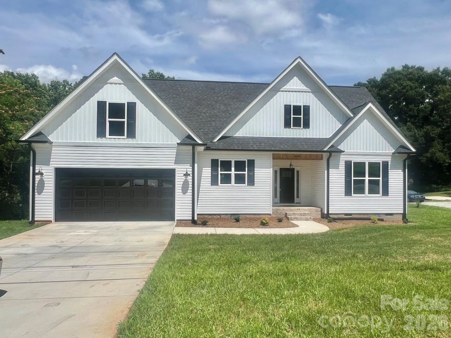 Experience the BEST in NEW CONSTRUCTION! Stunning home just outside the City Limits of Faith NC. The seller is HIGHLY motivated, making this an INCREDIBLE OPPORTUNITY that you won't want to miss!This is a spacious and beautiful residence it is designed to IMPRESS with it's array of CUSTOM FEATURES that are RARELY available in homes at this price point, The interior features include elegant white cabinetry paired with quartz countertops and a magnificent tile backsplash, creating a modern and sophisticated kitchen! Stainless appliances adds a sleek and contemporary touch to the kitchen. Open floor plan  with Luxury vinyl plank(LVP) flooring throughout providing both durability and style. There is also a cozy fireplace with ship lap detailing complimented by fresh paint and expansive ceilings that enhance the homes airy feeling. The primary bedroom features a step up ceiling flanked by a multitude  of recessed lighting and a beautiful ceiling fan, adding architectural interest and a sense of space. The primary bath includes a nicely tiled shower and dual sinks for convenience and comfort. The exterior allows enjoyment  of the outdoor living space with a huge covered rear porch that overlooks a very nice flat backyard-perfect for relaxation or entertaining guest, an additional concrete pad has been added, providing an extra parking space or a convenient turn around area. The full masonry foundation ensures long lasting quality and stability. This is a BRAND NEW HOME! For questions please contact the listing agent directly, All school information has been sourced from  the Salisbury Rowan County school website; Please verify is this is important to your buyer. Faith Academy Charter is also conveniently located nearby.