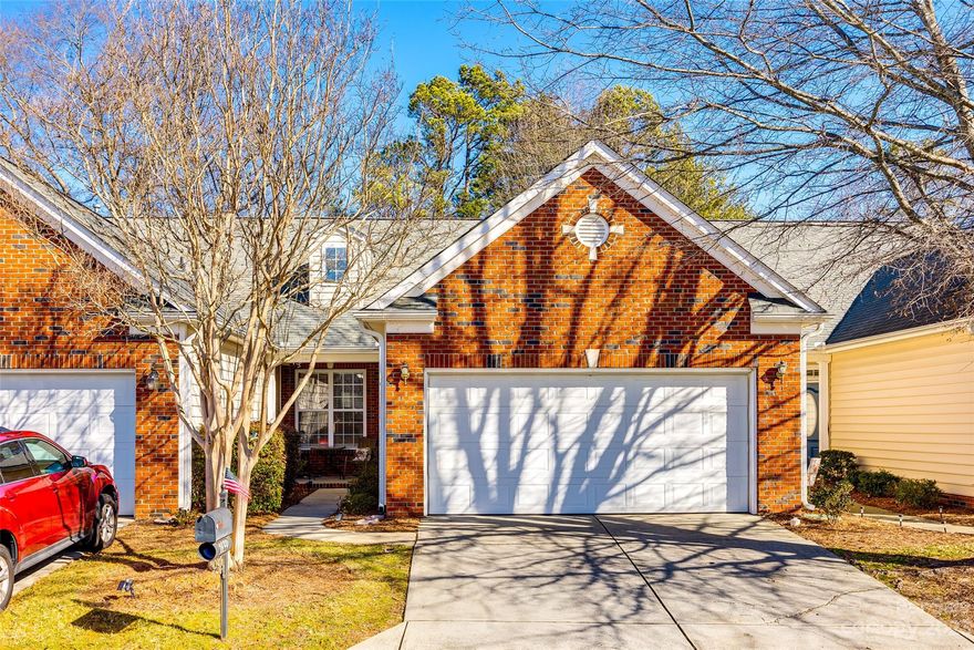 Welcome to Four Seasons at Gold Hill in Fort Mill, your premier 55+ community for maintenance-free living! This charming townhouse features an open concept single-floor layout with 2 bedrooms and 2 baths, a great room w/gas fireplace plus an office or dining room w/tray ceilings & chair rail for added flexibility. Primary has a vaulted ceiling, ensuite w/tub/shower/dual sinks/walk-in closet. Spacious kitchen w/beautiful granite counters/tile backsplash.  Engineered hardwood in main living area. Step into your private backyard oasis, w/firepit, retractable awning for shade offering tranquility, relaxation & entertainment. A spacious 2-car garage. The community boasts a plethora of amenities, ensuring a vibrant, fulfilling lifestyle for all residents. Washer/Dryer/Refrigerators stay! Discover the epitome of comfort and convenience at Four Seasons at Gold Hill – where luxury meets easy living. Your dream home awaits!