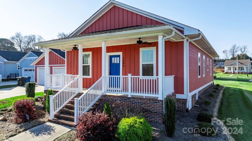 Come discover easy living in this delightful custom built, energy efficient home in NE Hickory. Enjoy your days swinging out on the covered front porch or relax and unwind in the spacious LR that features abundant natural lighting. 9 ft. ceilings & beautiful hardwood floors, the single-level open floorplan ensures seamless flow between the living areas. Modern kitchen equipped w/sleek Energy Star rated appliances, custom cabinets with ample storage, concrete countertops & b'fast bar. Primary BR includes 2 walk-in closets, & en-suite bathroom with beautiful hexagon tiles & quartz countertops. 2 other spacious BRs & full BA. Detached garage & a room that could be used as an office or utility room. This home was built w/careful intention to ensure energy efficiency and the ability to "age in place". Desirable neighborhood, includes sidewalks & a picnic area, is close proximity to schools, shopping, dining, & recreational opportunities ensuring that everything you need is just minutes away