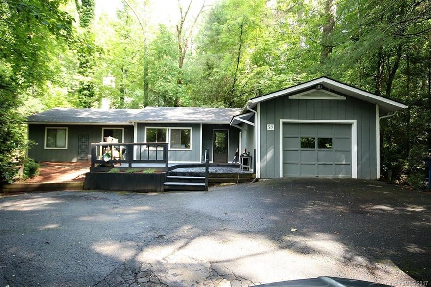 Seller relocating, considering all offers!  Knob Creek one level home with lots of space, stream, privacy and garage.  This three bedroom home offers two bathrooms, a living room and a den with fireplace.  The appliances, flooring and roof have all been replaced in the last two years, the furnace was replaced within the last 5 years.  The stream has a bank that is perfect for camping and enjoying the fire pit.  You can hear the creek from the front deck that is freshly painted.  Two bonus rooms.