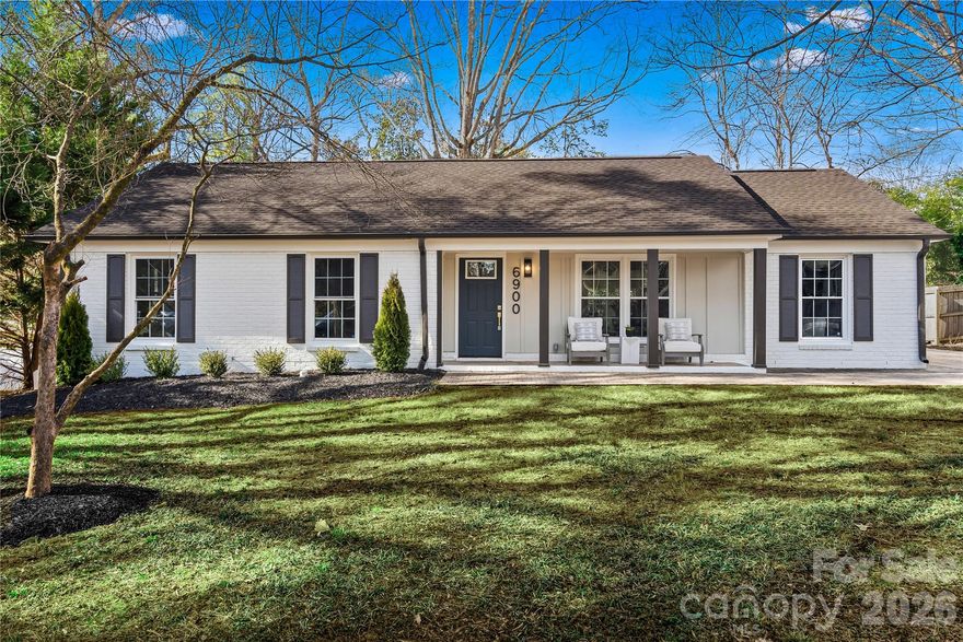 Completely reimagined and redefined, 6900 Valley Haven Drive delivers turnkey living in the heart of highly desirable Stonehaven — one of Charlotte’s most treasured neighborhoods. — 

From the moment you step inside, you’re welcomed by a seamless partnership of style and function. This purposeful transformation blends architectural warmth with clean, modern livability. Wood accents, soft brass finishes, and intentionally curated sightlines create a cohesive and inviting design language throughout. — 

The reconfigured layout enhances both flow and everyday livability. A dedicated office with glass French doors frames views of the custom slatted entry feature and wood-burning fireplace, where a textured brick hearth and warm wood mantel anchor the home’s central gathering space. — 

In the kitchen, design and practicality align effortlessly. A 7-foot wood-wrapped island offers generous prep space and seating for four, while quartz countertops, an integrated sink, and an undermount microwave preserve clean lines. Narrow shaker cabinetry reinforces the elevated aesthetic without sacrificing function. —

At the rear of the home, the newly re-envisioned primary suite offers privacy and abundant natural light overlooking the backyard. The expanded ensuite bath features a warm-wood double-sink vanity and spa-inspired tiled shower with custom integrated shelving. Thoughtfully redesigned closet space supports effortless daily living. — 

The light-filled rear den provides versatile space for a media lounge, secondary living area, play, or creative retreat. Along a private hallway, three additional bedrooms share a beautifully remodeled guest bath that adds personality while remaining timeless. — 

The exterior palette feels modern yet grounded, framed by mature landscaping that enhances privacy. A stone paver patio creates multiple zones for outdoor living, while the backyard offers ample space for gathering and recreation. — 

Stonehaven remains one of Charlotte’s most established and desirable neighborhoods, known for its tree-lined streets and proximity to SouthPark, Cotswold, Uptown, greenway access, and private school campuses along Sardis Road — reinforcing the long-term appeal of this coveted 28211 address. — 

Fully renovated and move-in ready, this home delivers a design-forward, lifestyle-driven experience that feels well beyond its price point — a rare opportunity to enjoy elevated Stonehaven living at exceptional value.