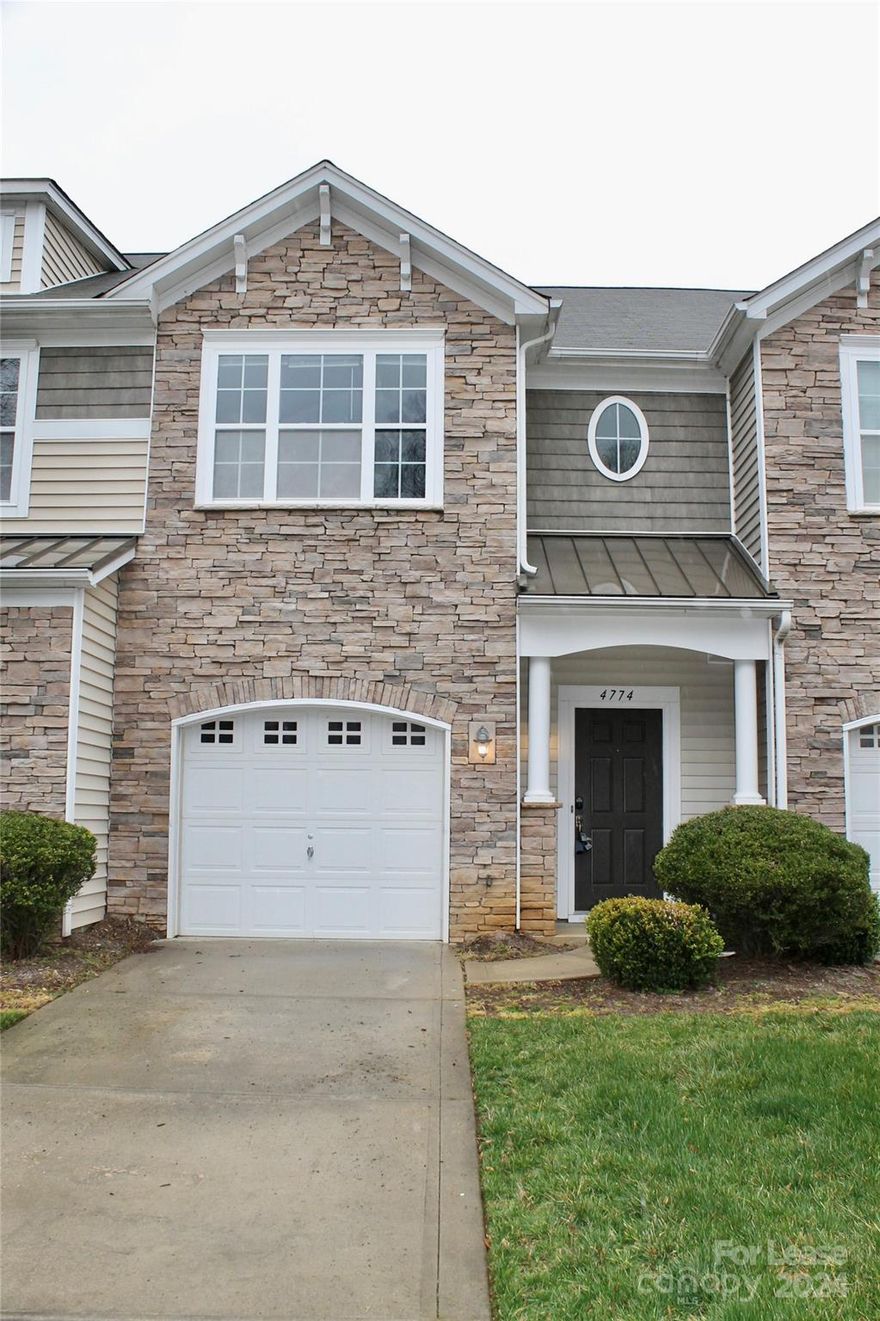 Welcome home to this great property in The Village of Berewick! This 3 bedroom, 2.5 bath townhome features an electric fireplace, fresh paint and new carpet. The unit has great storage with a huge walk in closet in the primary bedroom as well as extra storage under the stairs. And keep your car or stuff safe in the one car garage. Home includes washer and dryer. Convenience is key in this location; quickly access 485, 77 and Charlotte Douglas Airport. WALK to Harris Teeter grocery store, Starbucks and dozens of other retail shops.