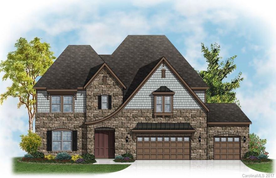 Rochester E3, covered rear porch with exterior stone fireplace with gas logs, 5 beds, 4.5 baths