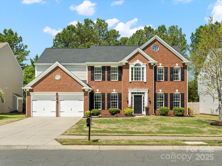 Don't miss out on your chance to live in the highly sought after Reavencrest community close to popular shopping centers (Stonecrest, Blakeney, Waverly, The Ballantyne Bowl) & easy access to I-485. Beautiful 4 bed/2.5 bath home with open floor plan and move in ready. Home features gleaming restained hardwoods throughout foyer, kitchen, dining, living and powder room. Spacious layout on main floor includes office, great room, dining room and living room (flex room). Upstairs includes a very spacious primary bedroom, HUGE primary bathroom and closet. The enchanting backyard retreat features a pergola-covered paver patio, overlooking a beautifully landscaped, fenced backyard. Upstairs HVAC replaced 2022, downstairs AC unit 2019. New tile flooring in secondary bath 2020. Newer level 5 granite and back splash in kitchen 2018. Roof/Gutters (6 in) replaced 2022. Water heater 2022. Community offers outdoor pool, clubhouse, tennis/pickle ball courts, etc. Floorplan/Measurements attached.