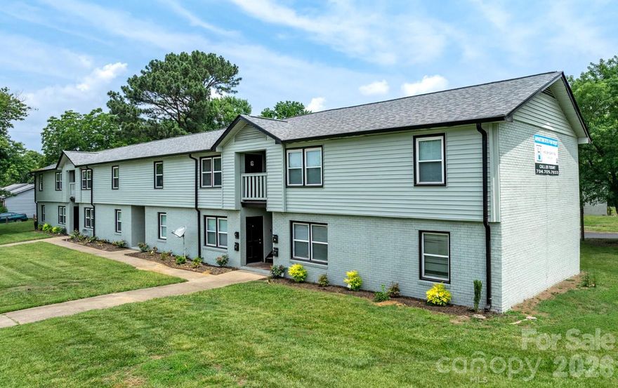2607 Cedarhurst Dr is a 16-unit multifamily offering an all 2BR/1BA unit mix averaging 841 SF, with the majority of interiors renovated and 15 of 16 units currently occupied and generating strong in-place cash flow + rents. Located in Charlotte's Derita submarket - just 5 miles from Uptown, 0.4 miles from I-85, near Camp North End, NoDa Arts District, transportation, retailers, employers, etc. All contribute to the consistent workforce housing demand in one of North Charlotte's most active rental corridors. There is additional NOI upside through renovating and leasing the remaining vacant unit!