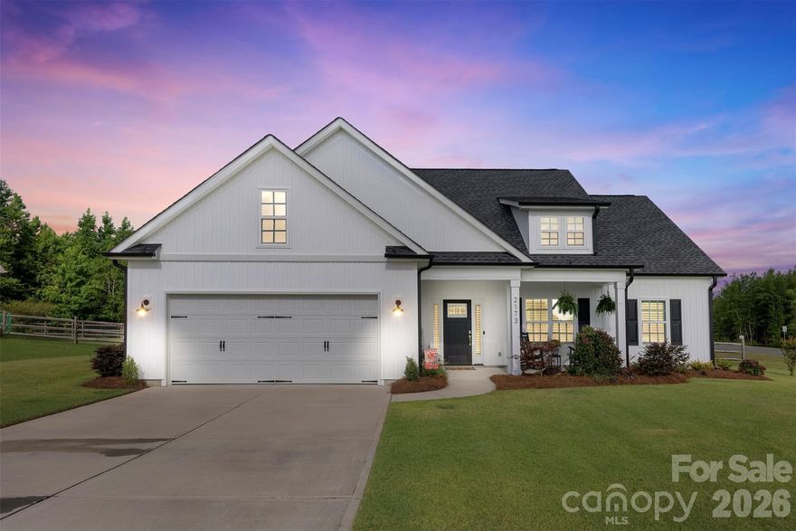 This beautifully designed 3-bedroom, 2-bath home sits on a spacious corner lot of over an acre, where thoughtful details and high-end finishes come together seamlessly. Built in 2022, it still feels like new and offers the perfect blend of style, comfort, and functionality.
Step inside to an open-concept layout featuring tray ceilings, granite countertops, a tile backsplash, and an oversized walk-in shower—all complemented by modern finishes throughout. The expansive living area flows effortlessly into the kitchen, creating an ideal space for both entertaining and everyday living.
Enjoy peaceful evenings on the covered back porch overlooking the meticulously maintained Zoysia lawn, complete with irrigation, outdoor lighting, and a fenced backyard that backs to a natural area for added privacy. A 12x20 wired shed provides exceptional additional space for storage, hobbies, or a workshop.
From quality craftsmanship to generous outdoor space, this home truly checks every box. Don’t miss your opportunity to own a move-in-ready property with room to grow and space to breathe.