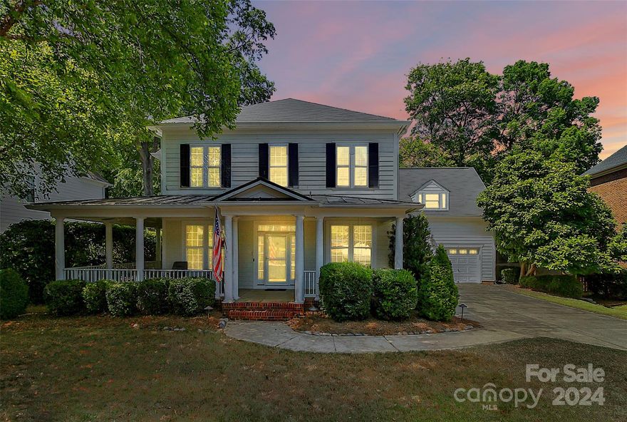 This charming home features a wraparound porch, a main-level study with custom built-ins and a drop-zone, and a kitchen that opens up to the family room perfect for entertaining! The family room has a gas fireplace, and upstairs, a loft offers additional privacy. The spacious owners suite includes a separate shower, a garden tub, and granite countertops. An in-law suite with a full bath adds to the home's appeal. With 4 bedrooms and 3.5 baths, this house is ready for your personal touch. An oversized 2-car garage, tiered deck, brick patio with fire pit, and tree-lined yard backing up to Longview Country Club complete the package. Though it may need updates like fresh paint and new flooring, it offers an incredible opportunity to create your dream living space in a top-rated school community. Seller is offering a $10,000 concession for paint and flooring with acceptable offer.