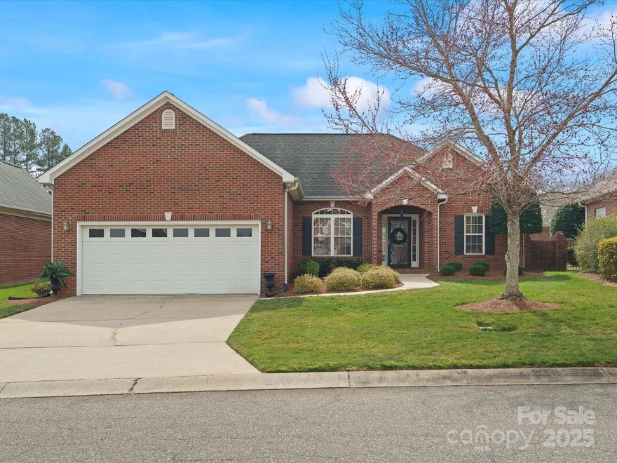 Welcome home to 2210 Pinefield Court! Located in the desirable Waterford Place subdivision, just within Waterford Green. Move-in ready! Freshly cleaned carpets and home professionally cleaned for your convenience. 3 bedroom, 2 full baths - all on one level! Enjoy a spacious living room, just off of the formal dining room. Kitchen includes a breakfast area as well. The private primary suite includes a large bedroom with an attached bathroom. Tiled shower and garden tub with jets. The private backyard has wrought-iron fencing and privacy brick walls, perfect for relaxing or entertaining. The 2-car garage offers plenty of space and storage. Conveniently located near Gaston Country Club and gorgeous golf course, tons of restaurants and minutes away from a grocery store. With a low HOA, this peaceful community offers a wonderful place to call home. Schedule a showing and come envision yourself living here!