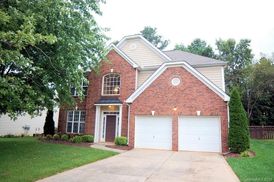 Beautiful home in Indian Land, SC. The house features arched doorways, crown molding, kitchen island and 42" cabinets, fireplace, and upstairs laundry room. The master BR/BA has cathedral ceilings, HUGE closet, separate shower and tub, & his/her sinks. Large 2 car finished garage and private backyard. There is also a $5200 in-ground sprinkler system! This house is a must see!!