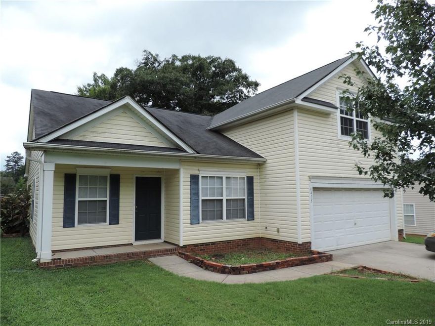 Spacious 3 bedroom plus 4th bedroom/bonus room over the garage. Eat in kitchen, master bedroom downstairs.   Private wooded back yard, Small pets only. Great location, Dead end street. Close to I-485 & I-85. Must see this one!