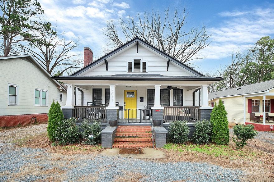 Stunning fully renovated mid-century bungalow located in Enderly Park, one of Charlotte fastest growing areas which is exploding with growth, new homes, restaurants, coffee shops, breweries and local business in a very vibrants neighborhoods. This turn key home features include an inviting front porch, new roof (2021), HVAC (2021), original refinished hardwood floors, baths with new showers and vanities, an amazing kitchen with new cabinetry, and gorgeous quartzite countertop space. Stainless steel appliances. Great open floor with a lot of natural light and amazing finishes. The private back yard includes a modern office garden complete with full power that could double as a bonus room or 'She-Shed'. Schedule your showings today!