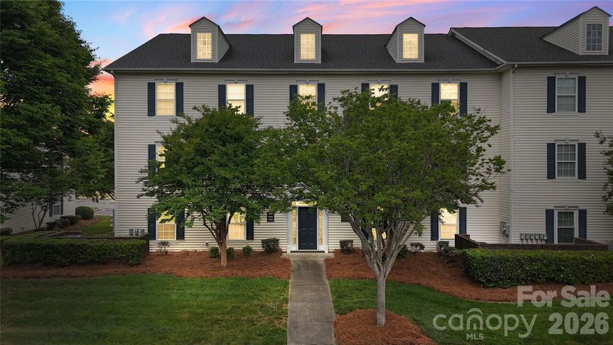 Beautiful single level condominium offering  3 bedrooms and 2 bathrooms with a bright, open floorplan through the main living areas paired with a convenient split bedroom layout. Durable vinyl plank flooring flows through the unit, complemented by large windows, a glass sliding door and a spacious living room filled by the natural light. The galley kitchen features ample cabinetry, updated appliances, tile backsplash and opens seamlessly to the dining area—perfect for everyday living and entertaining. The primary suite includes a generously sized closet and private ensuite bath, while two additional bedrooms offer additional living space, flexibility for guests or a home office/hobby room if desired. Enjoy outdoor living on the covered balcony off the living room. Designed with accessibility in mind, this main level home features no interior steps and mobility-friendly layout elements. Additional highlights include assigned parking and access to community amenities such as a clubhouse, outdoor pool, picnic area, sidewalks, and street lighting. Great location right in downtown Harrisburg with shopping, entertainment and restaurants all nearby. Additionally both I85 and the 485 Loop are easily accessible making getting around a breeze!