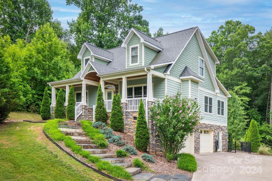 Immaculate & updated home in sought after La Foret subdivision close to Lake James & Downtown Morganton. This 4bed/3.5 bath home w/ in ground pool, over sized garage & workshop sits on a private 1.2 acre lot! The outside is just as gorgeous as the inside w/ extensive landscaping, lower patio around pool & upper screened in deck. Upon entry note the spacious living room w/ rocked fireplace under cathedral ceiling w/ adjacent 1/2 bath. Open concept dining/kitchen which has received a full high end remodel. The new lg. quartz island, industrial SS appliances, cabinets, and backsplash will impress. Even better a huge primary bedroom on main featuring a walk-in closet & luxury full bath! Upstairs 2 ample sized bedrooms, hall bath w/ tiled shower, and 2nd laundry room. The partially finished basement features a 4th bedroom, full bath, & laundry. Updates in 2023/2024 include full kitchen, interior paint, new hardwoods main/upper, LVP floor in basement, plantation blinds. Tons of storage area.