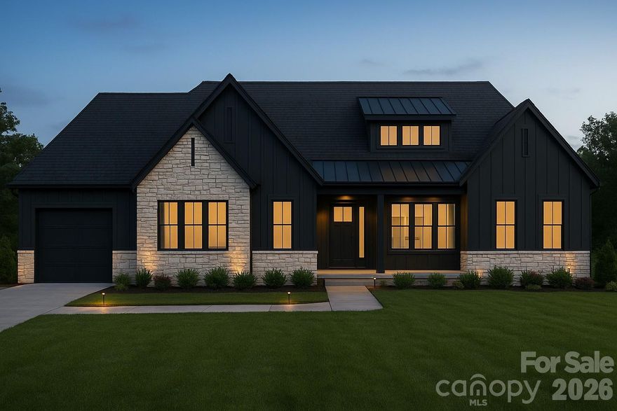 Stunning Custom Ranch with Basement on Waterfront Lot — No HOA!
This custom-built home offers exceptional craftsmanship and thoughtful design throughout. Enjoy lake living with your own private dock and the freedom of no HOA restrictions.
The main level features an open floor plan ideal for entertaining, showcasing a gourmet kitchen with custom cabinetry, quartz countertops, and top-of-the-line appliances including a 48" smart commercial-style gas range with 6 burners, electric griddle, true convection oven, a 30" side-by-side refrigerator, and a 30" side-by-side freezer. 
The spacious primary suite includes a luxurious bath and an oversized walk-in closet, along with a secondary bedroom conveniently located on the main level.
Step out to the covered back deck overlooking the water — the perfect spot for morning coffee or evening sunsets.
The lower level offers even more space with two additional bedrooms, multiple flex rooms, a large great room, and a full bar area complete with refrigerator, sink, and quartz countertops — ideal for hosting and entertaining.
A total of four garage spaces — a three-car garage plus an additional side-entry one-car garage — provide ample room for vehicles, storage, or car enthusiasts.
Every detail has been carefully curated by a professional designer with selections that are truly too numerous to list. This home blends elegance, functionality, and comfort in a serene waterfront setting.