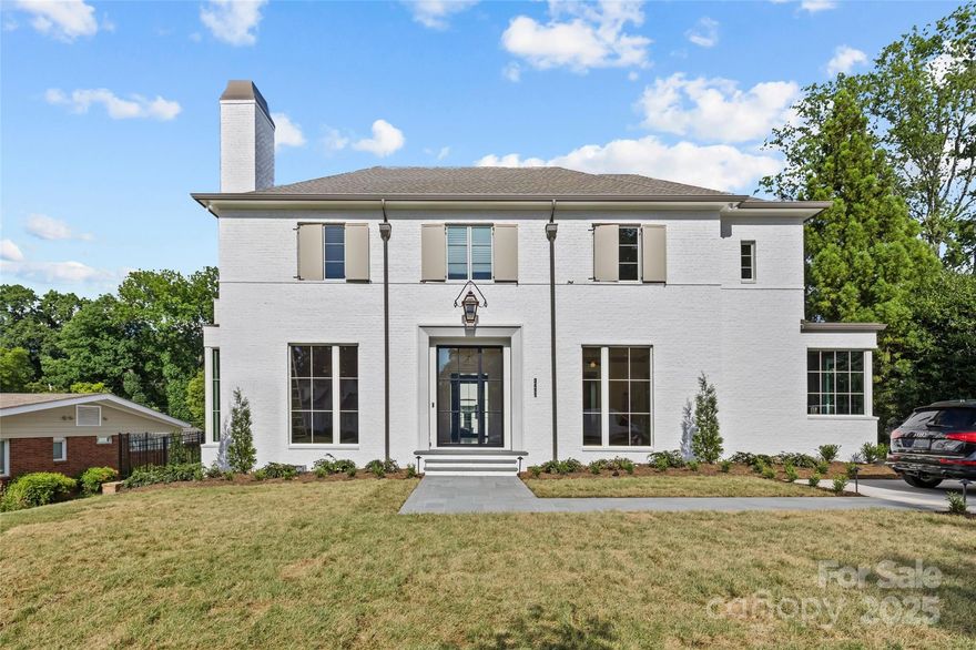 LUXURY LIVING IN OLD FOXCROFT! This custom home, built by Brydon Homes, designed by Greg Perry Design and interior selections by Casey Maslanka Interiors, exudes luxury and sophistication. Desirable floorplan for effortless entertaining and everyday living with high-end unique selections throughout. Beautiful foyer flanked by study on main with built-ins and fireplace and spacious dining room. Show-stopping chef's kitchen with island, scullery, mudroom, pantry and wet bar opens to breakfast area and fireside family room. Main level primary suite with ensuite bath includes dual vanities, soaking tub, shower and custom closets with laundry hook-ups. Three additional bedrooms, with ensuite baths and walk-in closets, bonus rm, half bath and large laundry room, upstairs. Continue entertaining outdoors on covered porch with fireplace. Detached two-car garage with bed/bonus and full bath above garage. Convenient to shops and restaurants in Foxcroft/SouthPark area and easy commute to Uptown.